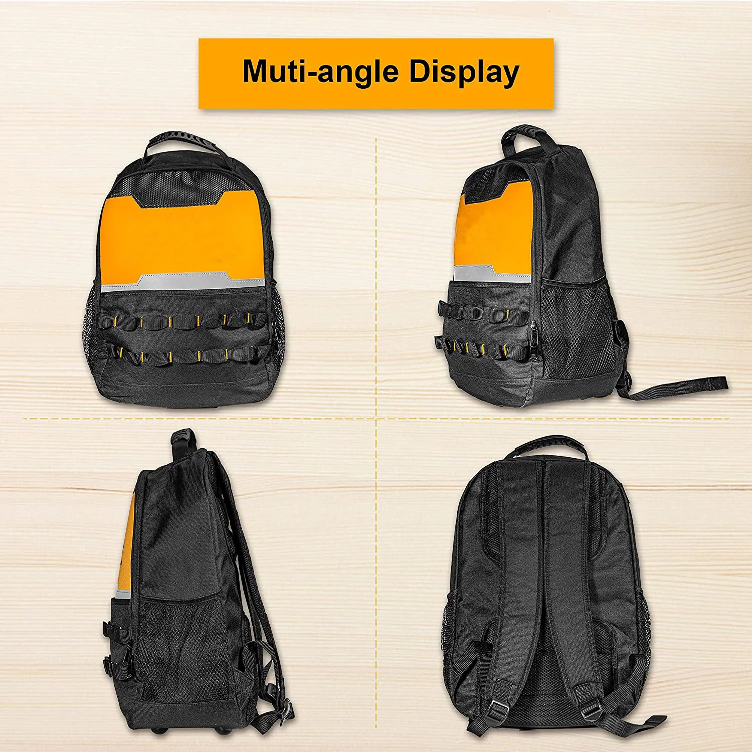 Multifunctional Tools Backpack Bag Heavy Duty Tool Organizer Bag with Laptop Compartment Tool Backpack Electrician