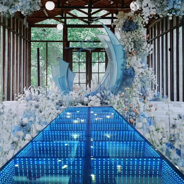 New Fast Shipment Vinil Dance Floor Case Ballet LED DJ KTV Lighting Solution Magnetic White Warm White Emittance DMX512