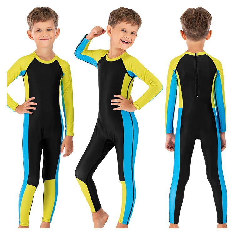 Children full swimsuit manufacturer swimming costumes for kids-boys one piece freediving wetsuit