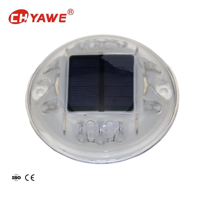 Waterproof Aluminum Solar Road Stud Cat Eye Traffic Warning Reflector Light Outdoor Highway