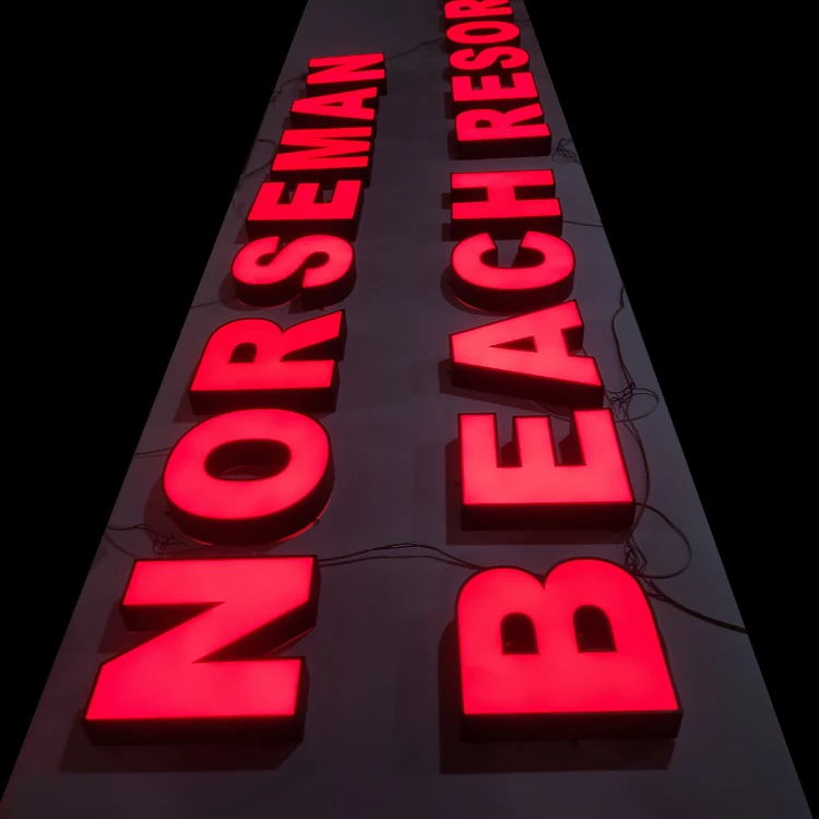 Store Front Sign Custom 3D Letters LED Letter Stainless Steel 3D Light Business Sign Channel Letter custom led Sign for business