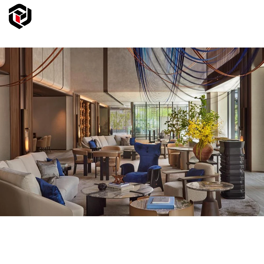 Modern double hotel decoration project full set of room hotel furniture for sale