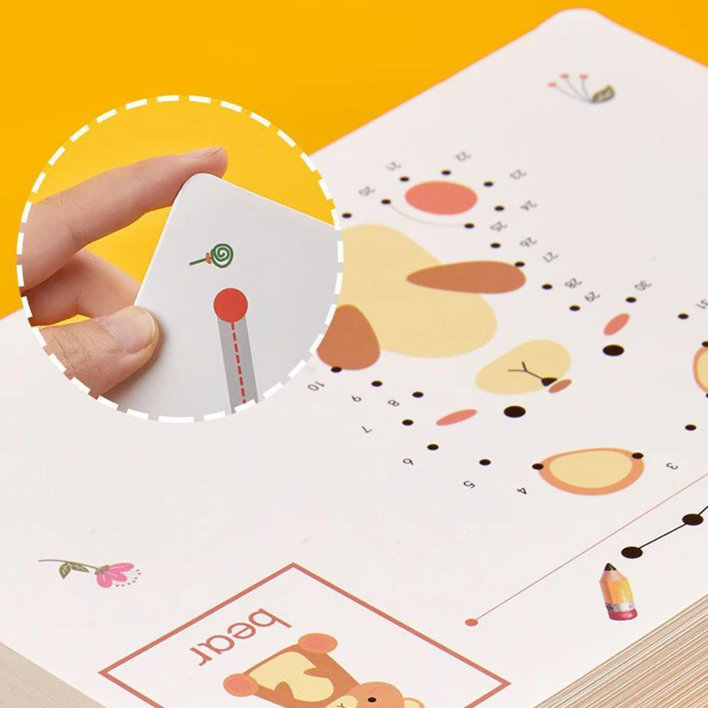 ULi Educational Toys Children Drawing Writing Learning Cards Kids Stroke Line Book Logical Thinking Cards Book