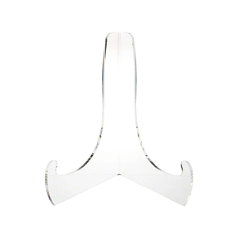 60-Degree Angle Easel with Deep Support Ledges Clear Acrylic Book Stand Small Display Stand