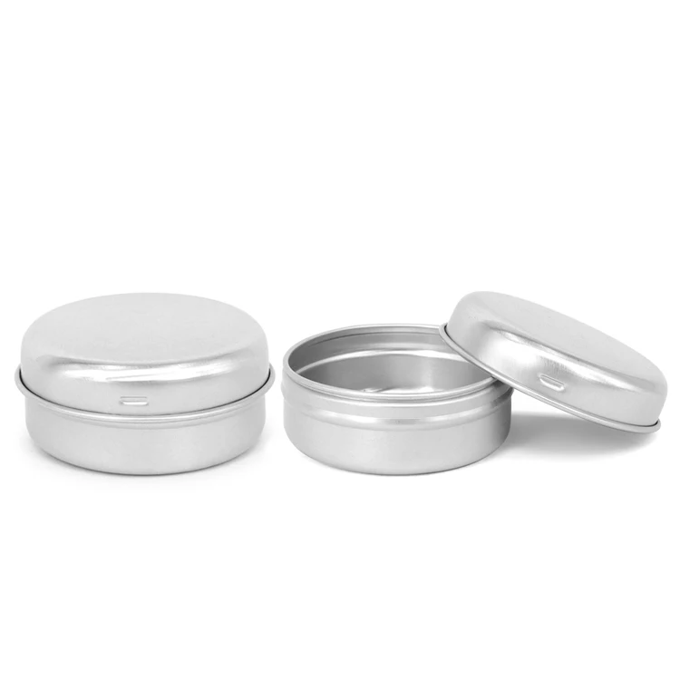 1oz round aluminum lip balm slide tin round lip balm pocket tin Aluminum Metal Packaging Cosmetic Tin Can
