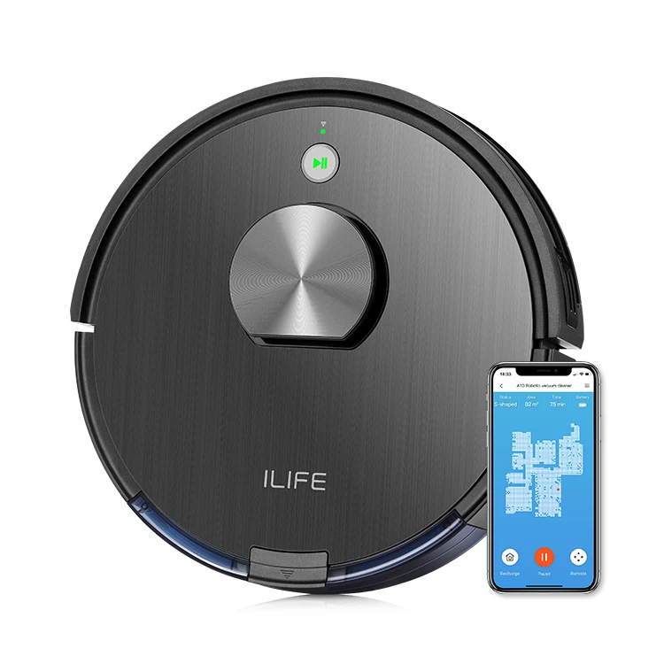 ILIFE A10s 2-in-1 Roller Brush 2900mAh Gyro&Laser Navigation Mopping Laser Obstacle Avoidance APP Control Robot Vacuum Cleaner