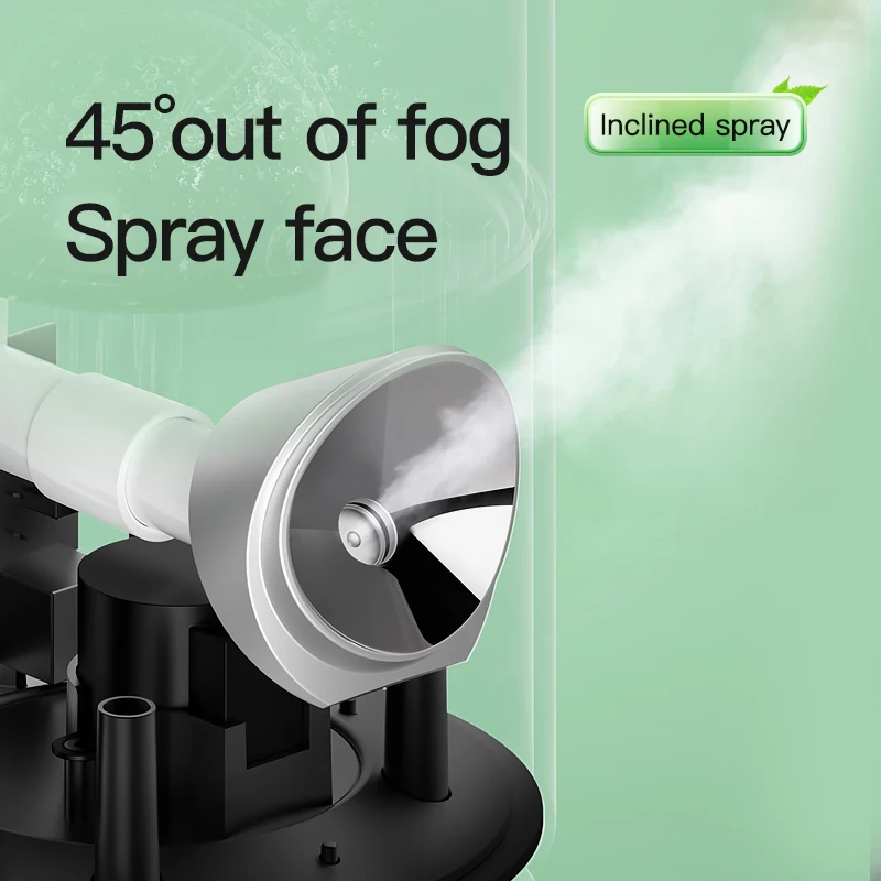 Mini Rechargeable Projection Rotation Air Humidifier With Colored Lights For Office And Bedroom