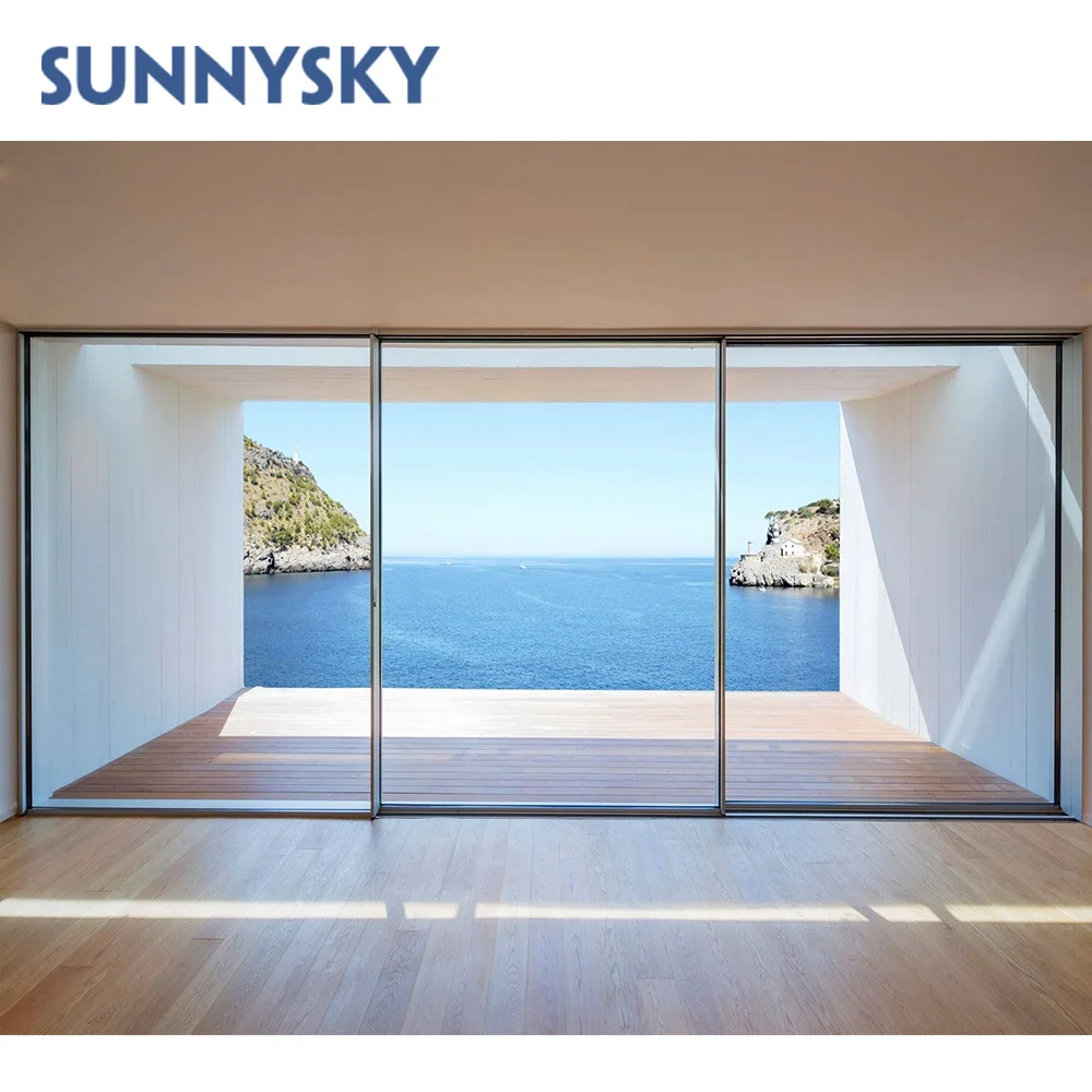 Custom beautiful hurricane resistant composite mirror glass garage door/see through black mirror 16x7 glass garage door