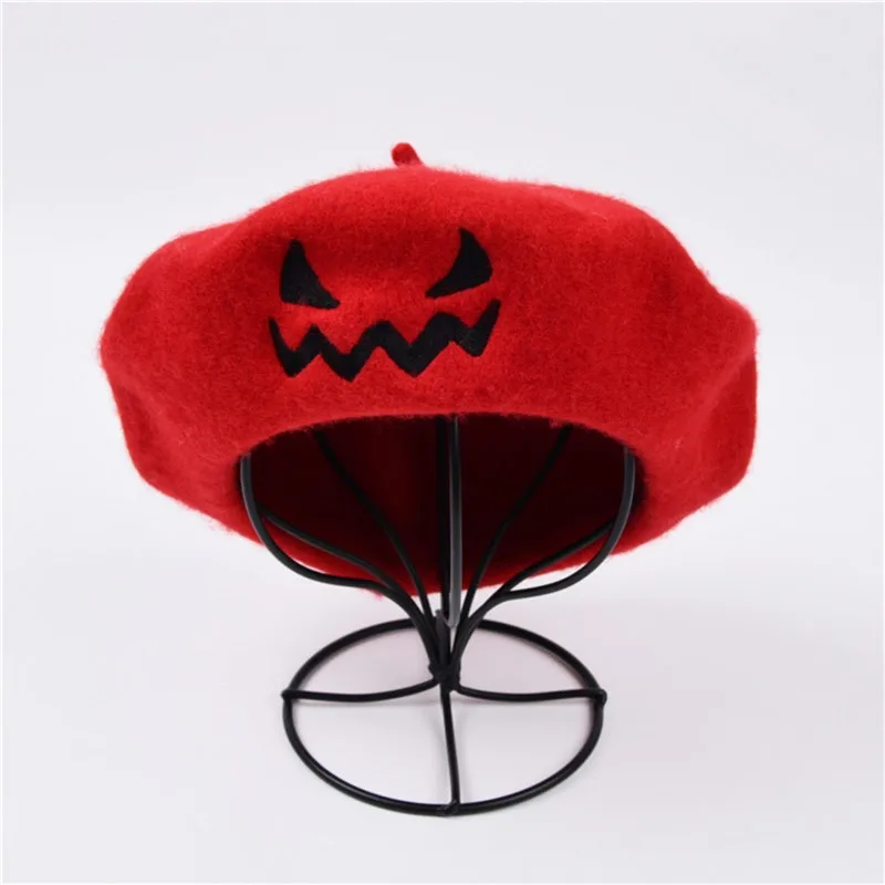Однотонная зимняя шапка Unsiex, шапка для рождественской вечеринки, подарок для мужчин, легкий французский художник, шерстяной фетровый берет для женщин, шапка для Хэллоуина