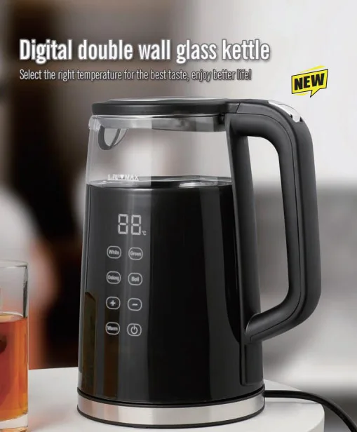 371401 2200W 1.7L digital kettle with touch temperature screen display
