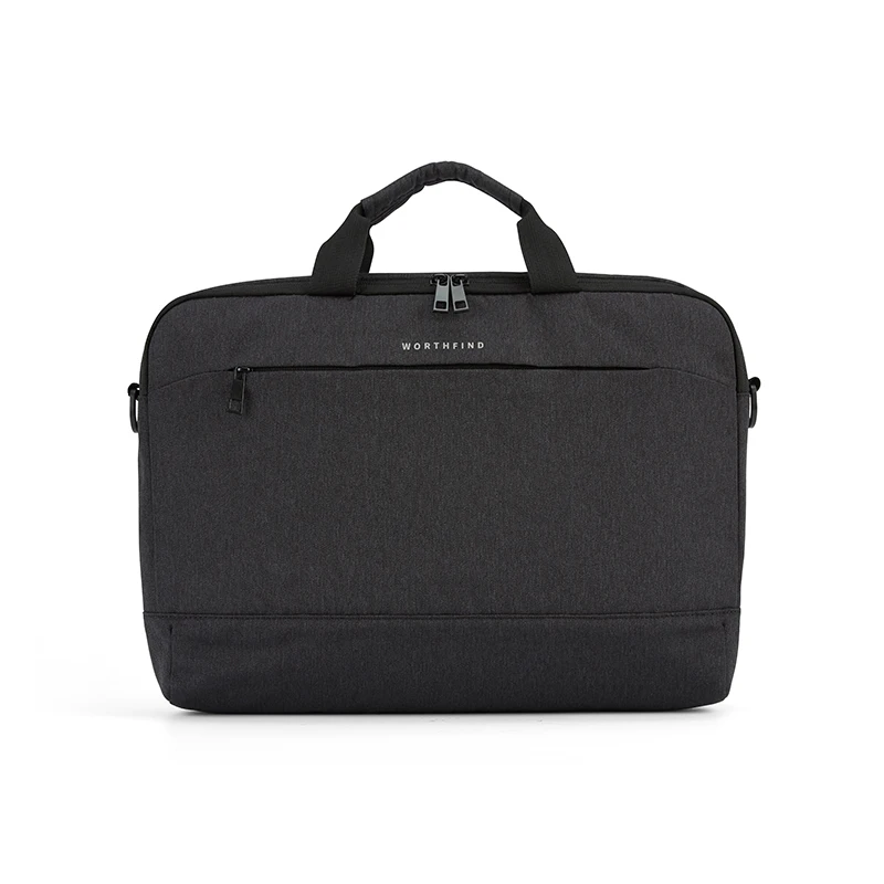 Worthfind Customs OEM Briefcase Business Bag Soft Men Black Hot Style Laptop Briefcase Men Bag