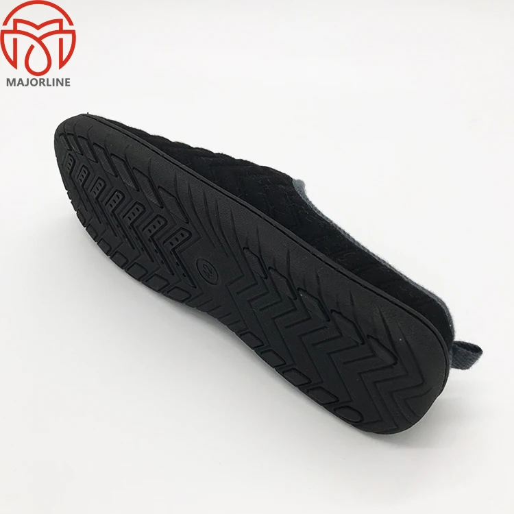 
custom winter warm indoor soft fleece casual slippers for men 