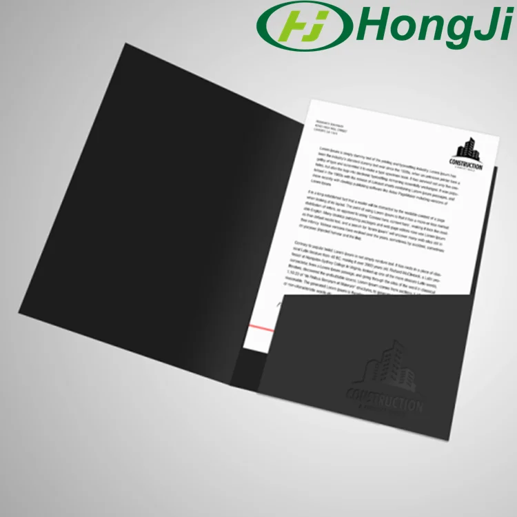 High Quality Hardcover Paper Clip File Folder