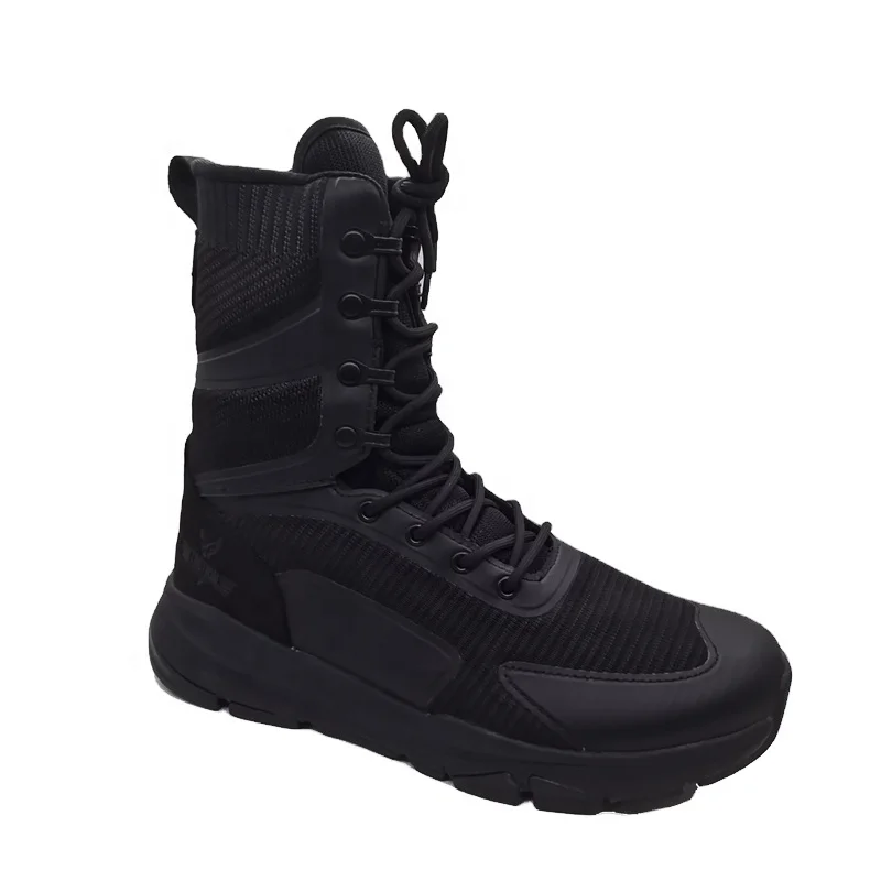 Breathable hot weather tactical military boots , shoe lace woven flying fabric Military hiking shoes Saudi  Arabia