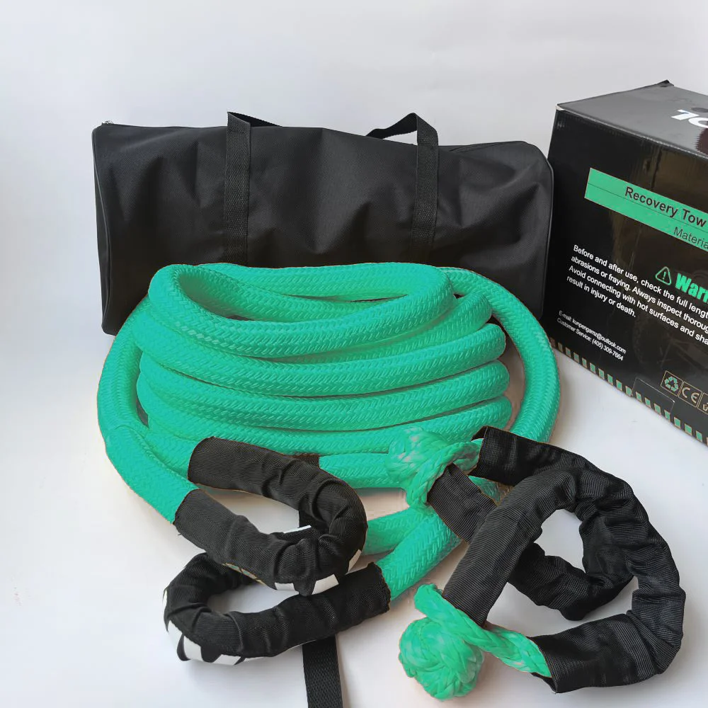 6m 9m Soft Shackle recovery Rope large strength kinetic recovery rope