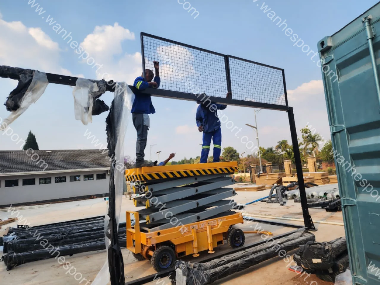 Wanhe Professional 200W LED Light Paddle Tennis Court High Quality Outdoor Application Made with Glass Steel-Direct from Factory