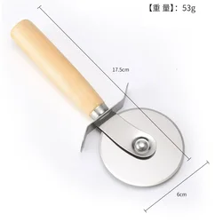 stainless steel pizza cutter wood handle pizza cutters wheels