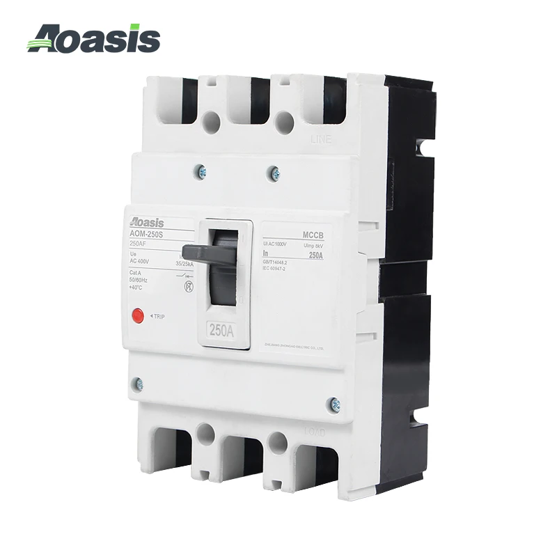 AOM-250S/3300 CM1 3 Pole manufacturer mccb Moulded Case Circuit Breaker 250amp mccb 250