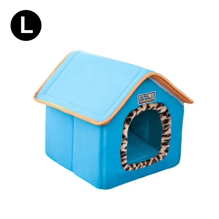 
Foldable pet shelter for pet cats winter thick warmth removable and washable foldable stray cat litter 