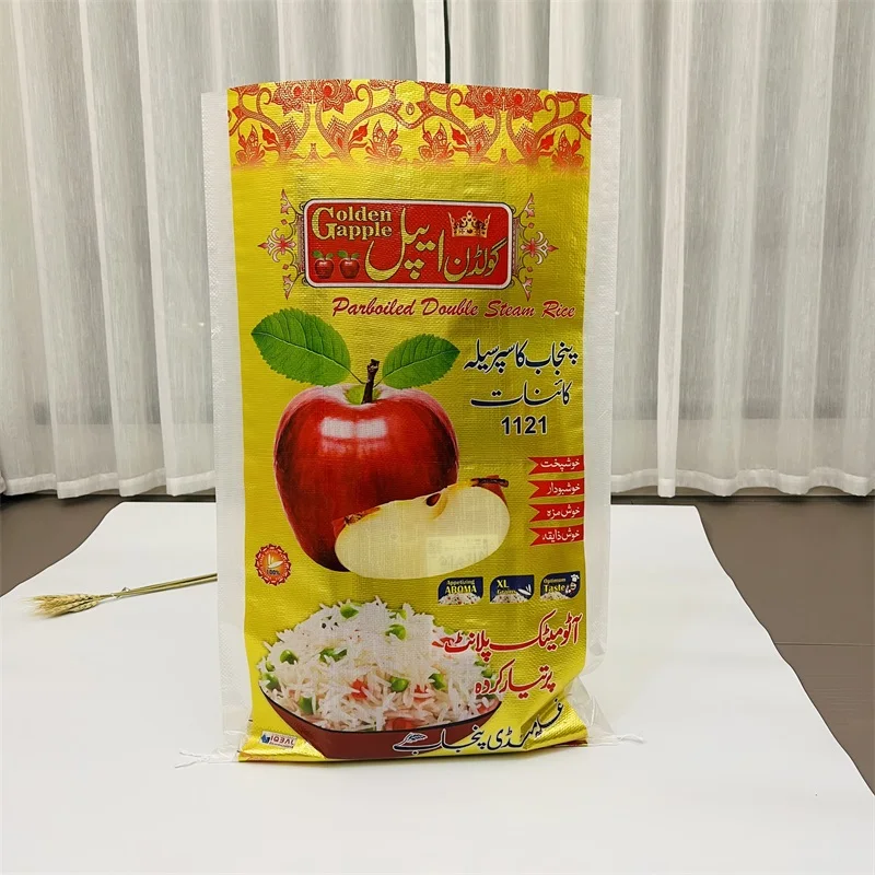 Custom 25kg 50kg PP woven packaging bag for rice flour corn polypropylene woven sack pp bag