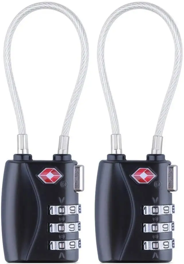 3 Digit Combination padlock Durable flexible TSA Travel Baggage Lock