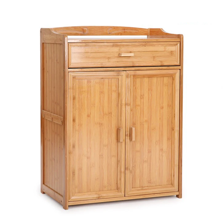 Storage modern simple bowl wine simple dining room kitchen shelf solid bamboo tea cabinet