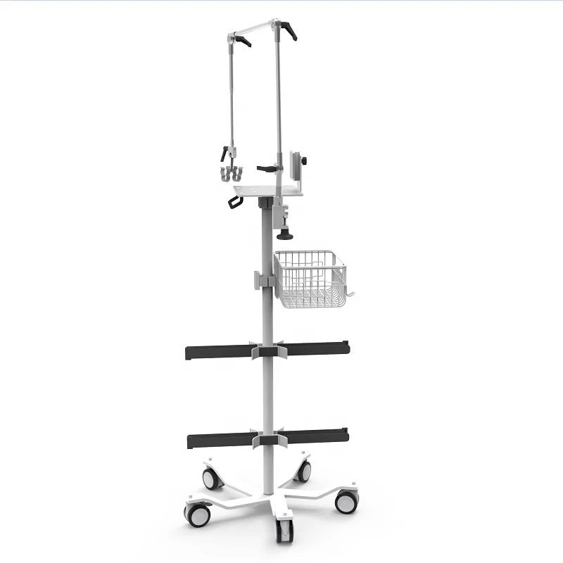 stainless steel mobile  trolley with circuit support arm multi-function  medical trolley