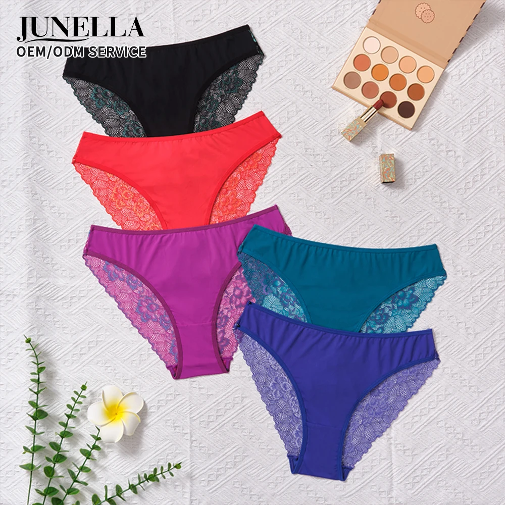 Новые кружевные сшитые трусики классические трусы с цветами высокая эластичность удобные повседневные женские