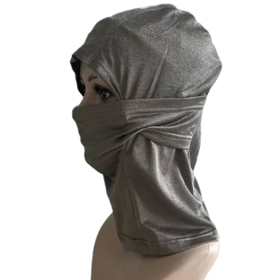 Anti Radiation Silver Fiber Fabric Head Face Mask Veil for EMF Protection
