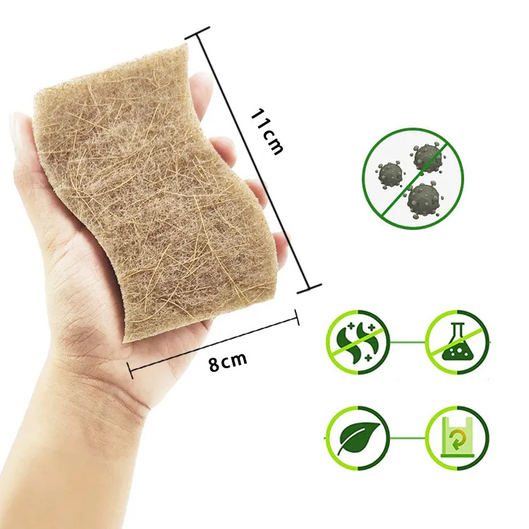 8 / 12 Pack Biodegradable Kitchen Sponge Compostable Cellulose Coconut Walnut Scrubber Sponge Dish Washing Cleaning Sponges