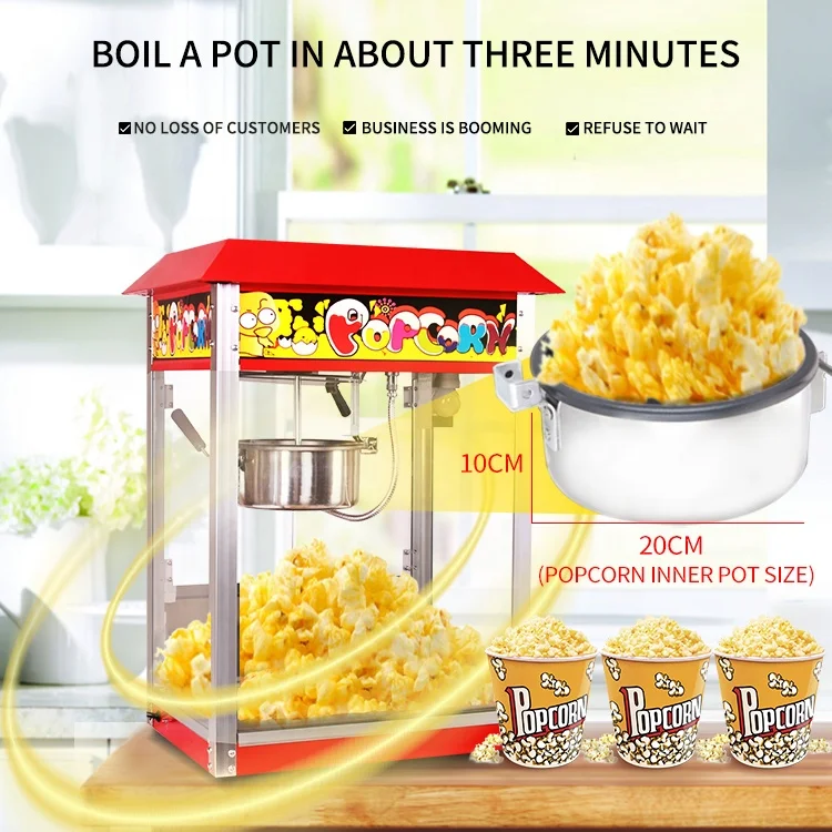 Hot Selling Commercial Popcorn Machine Cinema Automatic Popcorn Maker Machine