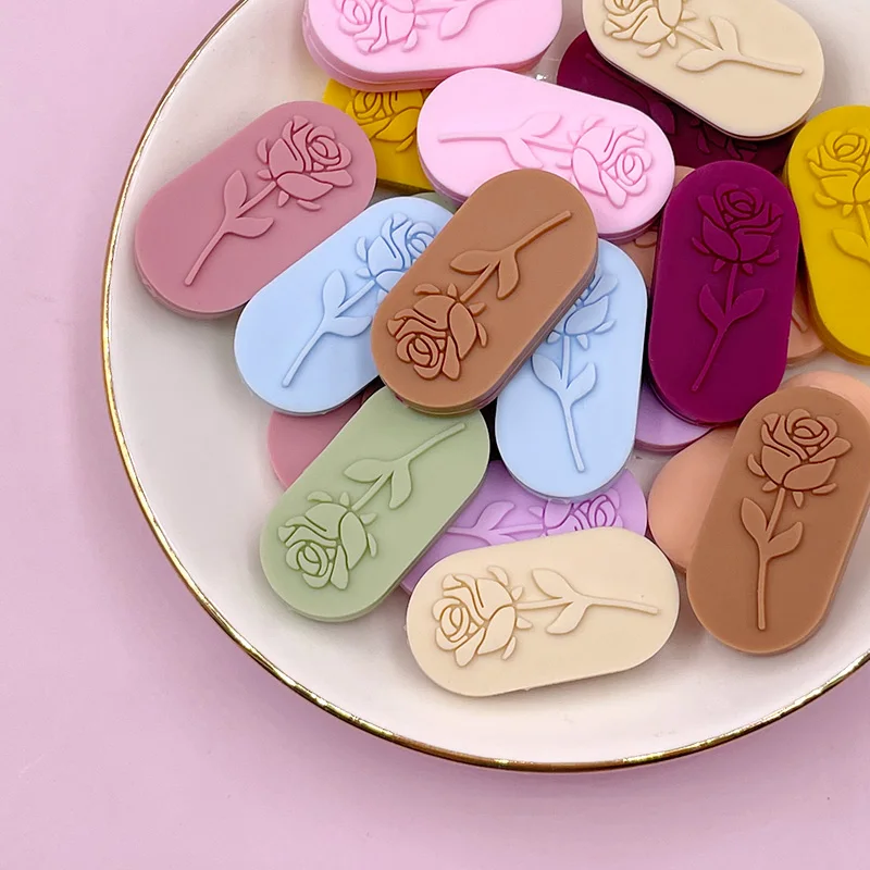 Factory Supplier wholesale silicone beads silicone teething beads Rose silicone Bead