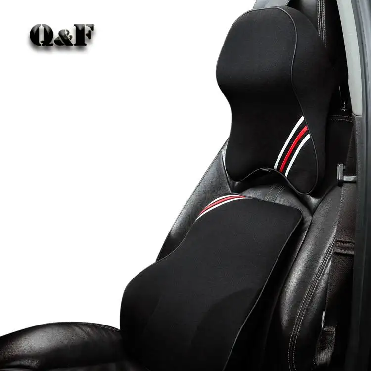 Luxury Comfort Adjustable Memory Foam Neck Rest Waist Car Head Lumbar Pillow Support Headrest Back Lumbodorsal