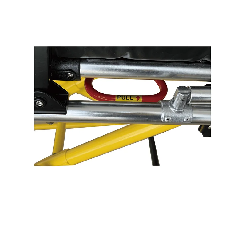 Multi-functional aluminum x-shaped tail folding 9-position adjustable ambulance stretcher