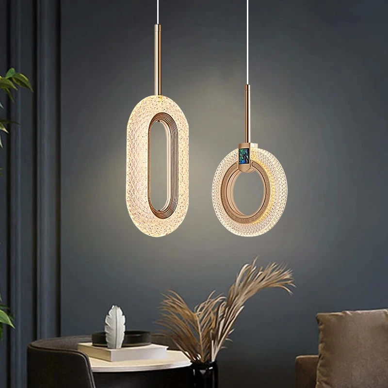 Stairs Spanish Minimalistic Ring Kitchen Island Lighting Modern Bedroom Hotel Vintage Led Circle Pendant Light