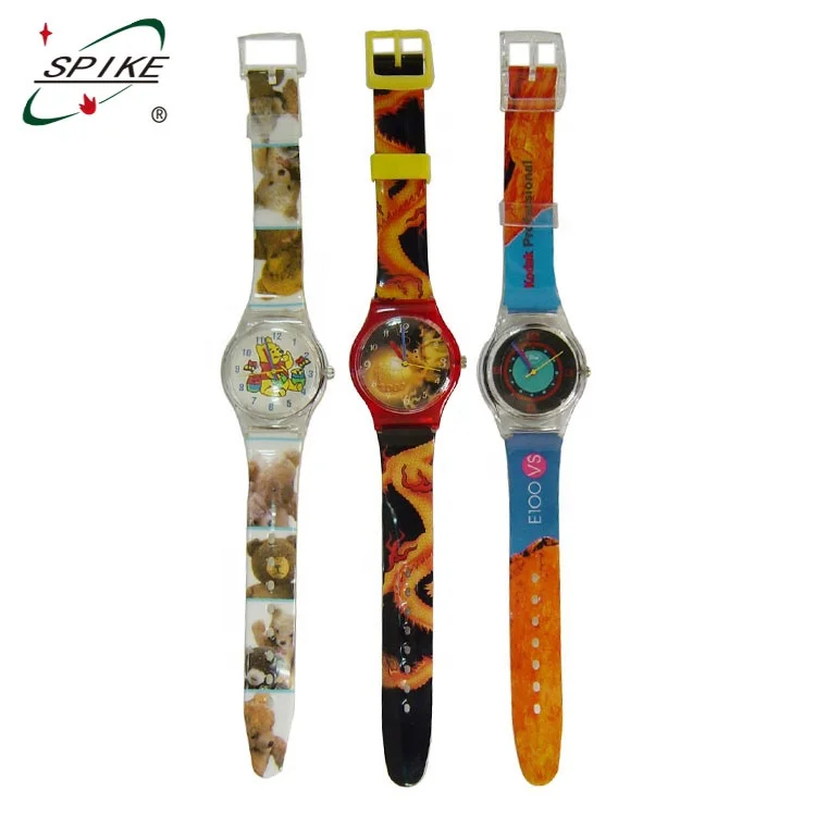 Promotion cartoon wrist watch with PVC strap