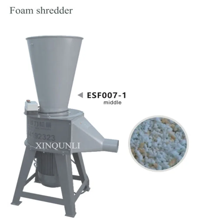 Good quality Capacity 80-100 kg/h foam sponge shredder machine for sofa factory shredded foam wastes