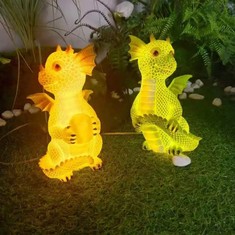 Small flying dragon baby lamp sculpture fiberglass resign outdoor other holiday lighting Christmas lights