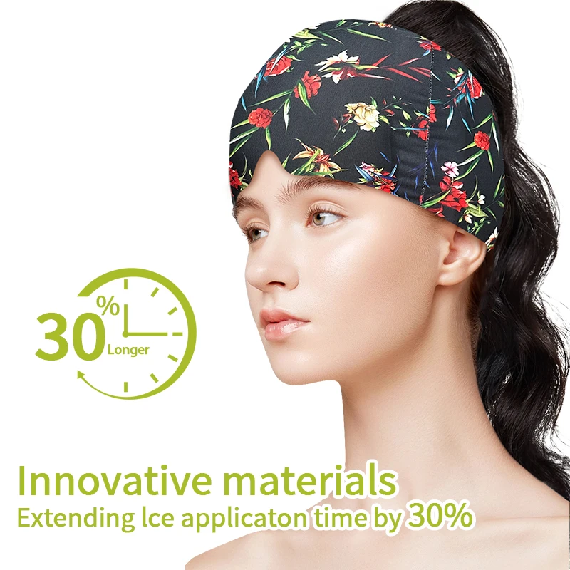 MOEN Reusable with Hot/Cold Gel Migraine Headache Relief Cap Headache Migraine Cap Hat for Injuries Migraine and Stress Relief