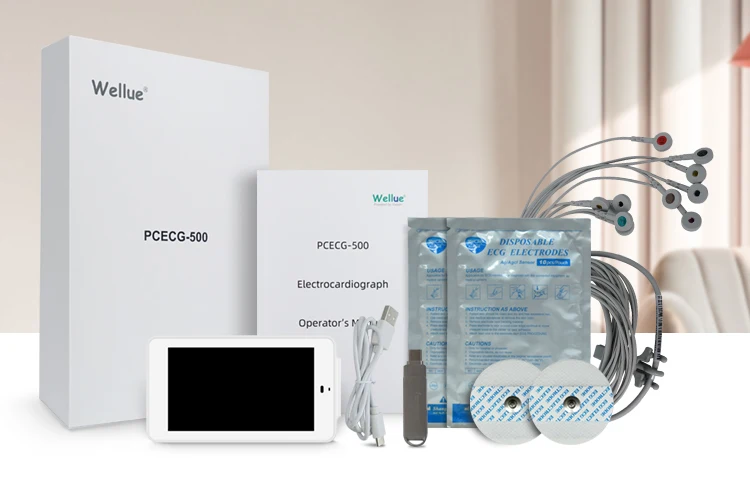Wellue PCECG 500 24 Hours 12 Channel  ECG Device Electrocardiograma Wearables ECG