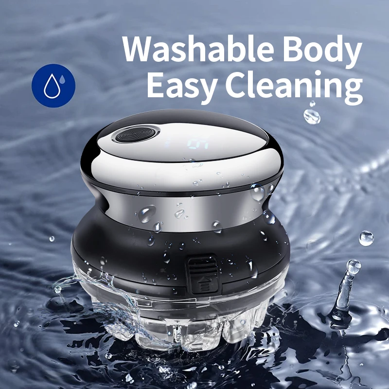 IPX6 Waterproof Electric Hair Clippers for Men Beard Hair Trimmer Rechargeable Bald Head Shaving Machine LCD Display