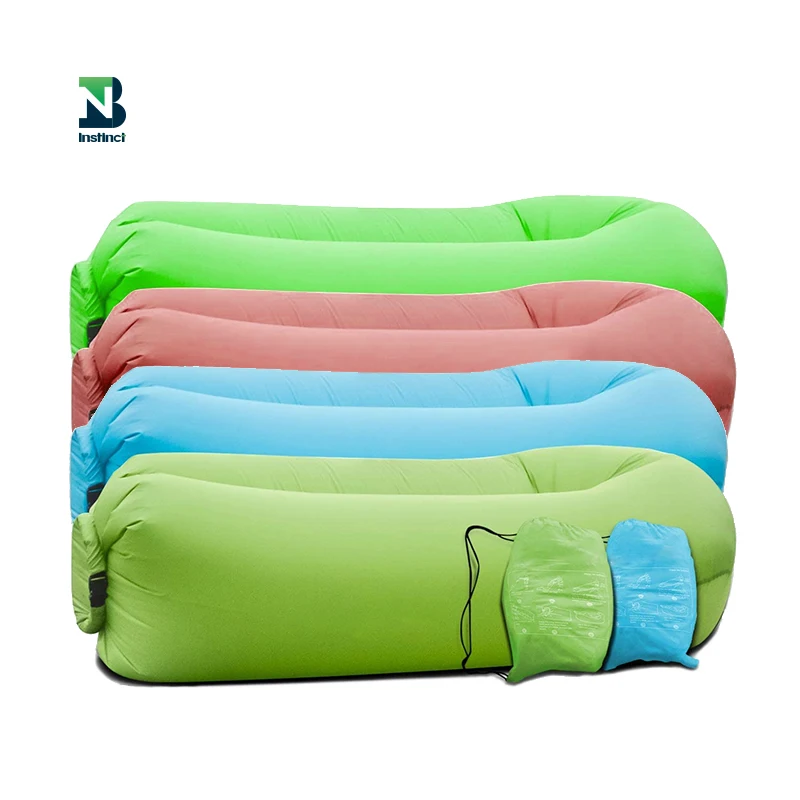 Amazon Hot Sale Green Blue Inflatable Lounger Air Sofa Perfect for Beach Chair Camping Inflatable Chair