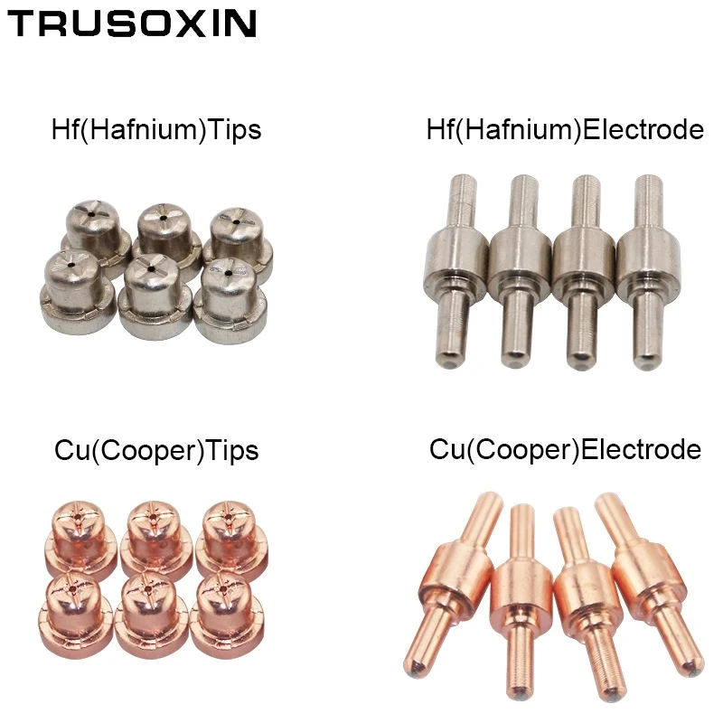 Plasma Cutting Nozzle 40PCS Short PT31 Electrode Nozzle Conductive Electrode