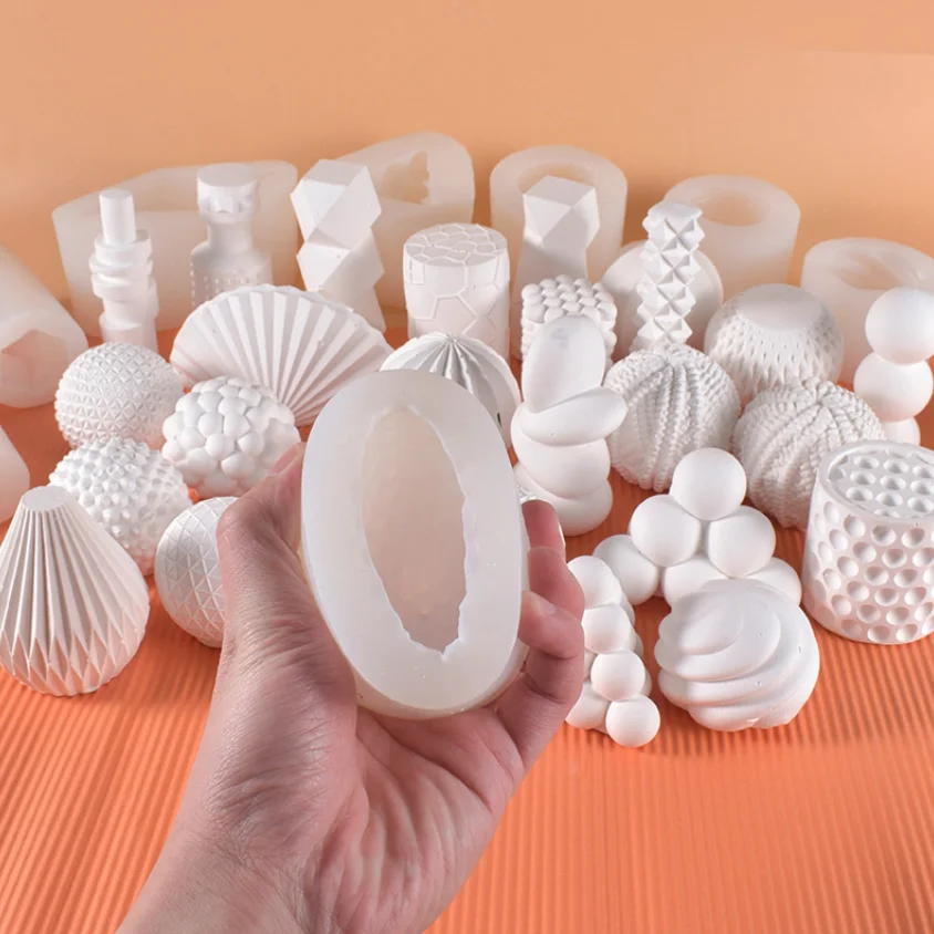 NEW DIY handmade geometric shape resin mold magic cube ball cylindrical silicone candle mold
