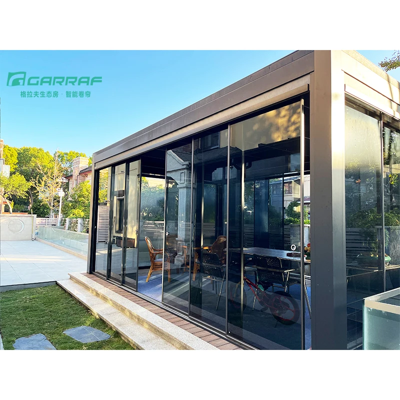 motorized waterproof metal pergola aluminium roof garden pavilion  4x3 electric ALUMINUM PERGOLA OUTDOOR