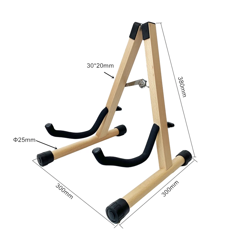 Hot selling folding acoustic electric wood guitar stand in stringed instruments parts