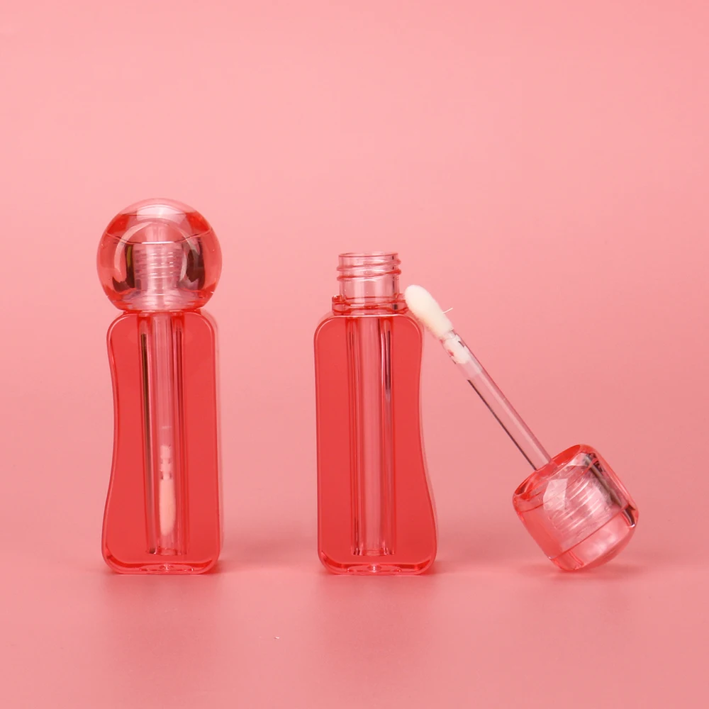 OMI Recyclable Clear Lipgloss Tubes 5ml Capacity Empty Cosmetic Containers with Brush Special Plastic Candy Shape Lipstick Tubes