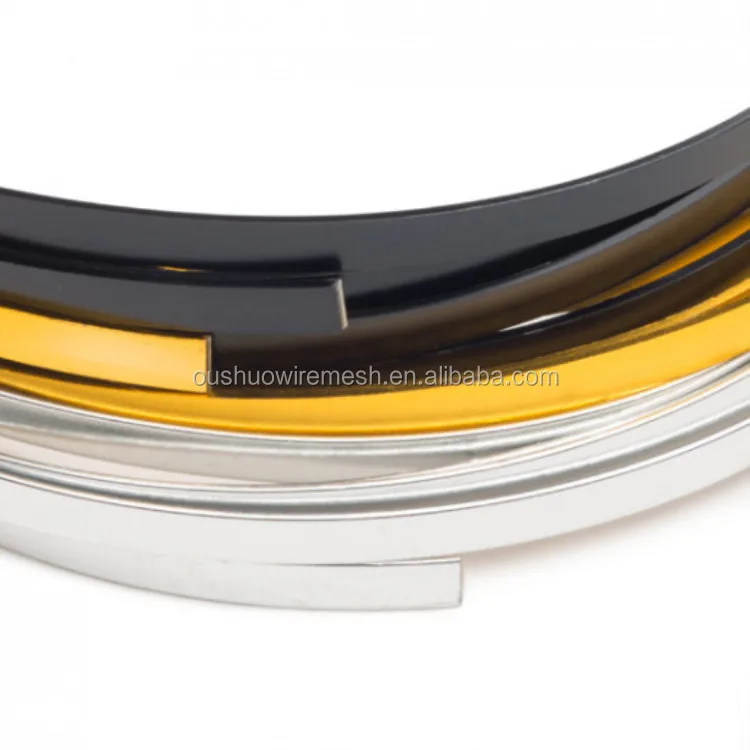 1*5 mm 10m per roll gold color flat aluminum craft wire anodized jewelry making wire