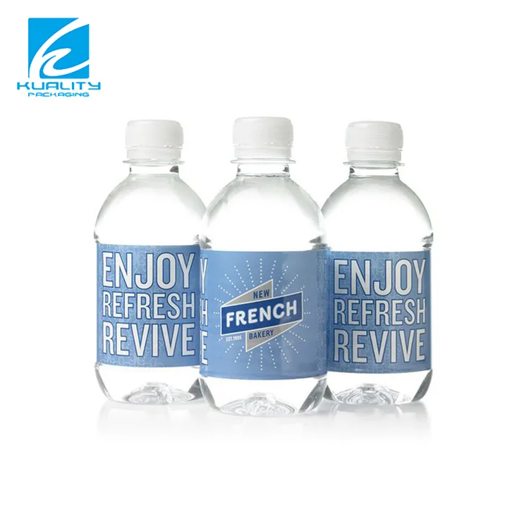 Mineral Water Label Shrink Sleeve PVC Shrink Wrap Bottle Labels For Water Bottles With Logo Printing