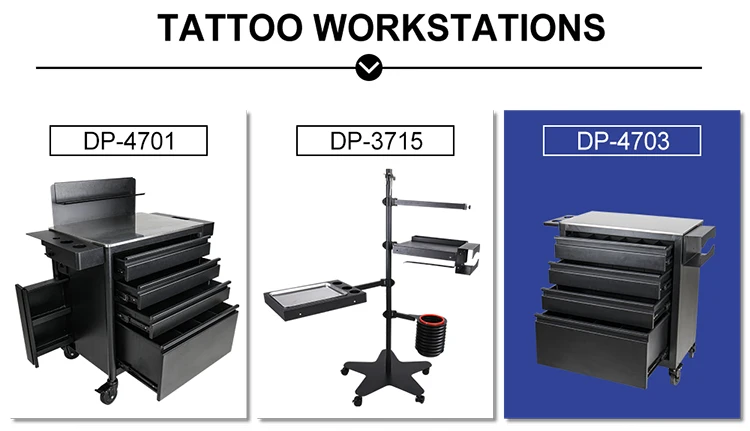 USA stock Inkbed trolley tattoo work station tattoo rolling work station  furniture free shipping